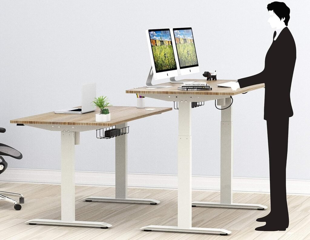SHW Electric Height Adjustable Computer Desk