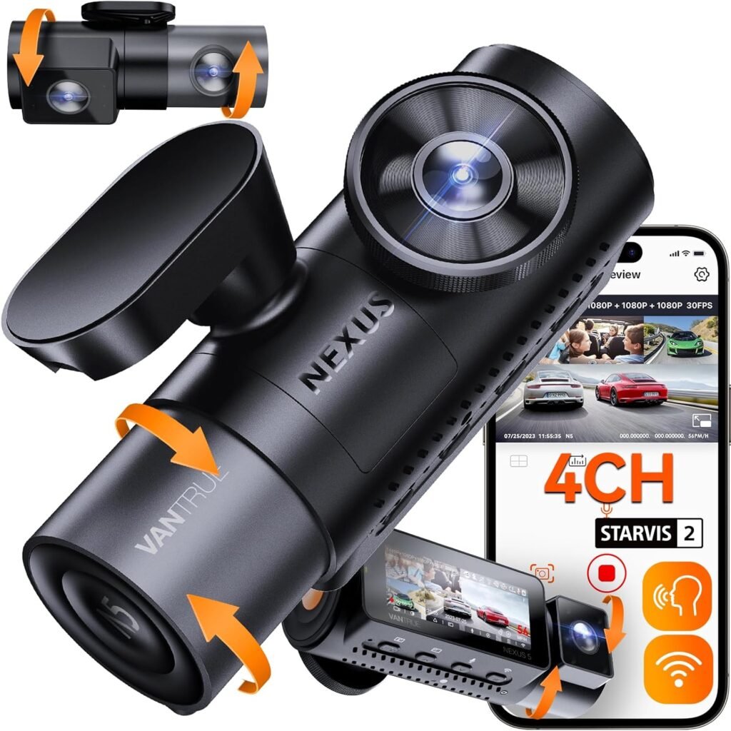 Vantrue N5 4-Channel Wi-Fi 360° Dash Cam